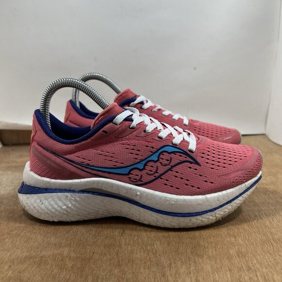Saucony Endorphin Speed 3 Women Size 7 Pink Blue White Running Shoes Sneakers - Picture 1 of 11